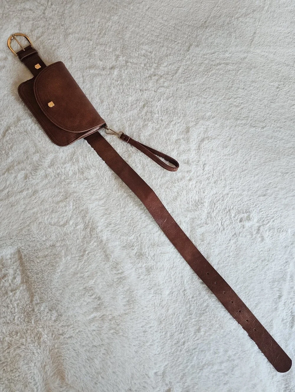 Vince Camuto Faux Leather Wristlet/Belt Bag Combo, Size Small